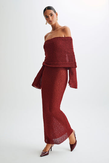 Marisol - Bordo Maxi Elbise
