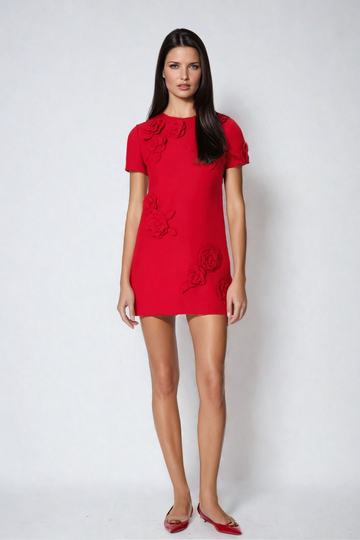 Mahika Çiçekli Bodycon Mini Elbise