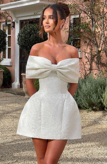 Raquel - Beyaz Mini Elbise