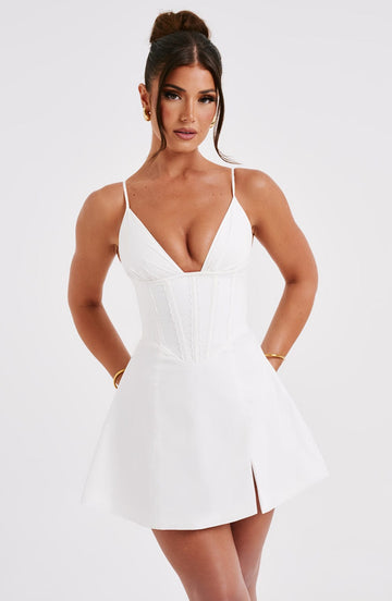 Sera - Beyaz Mini Elbise