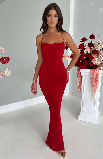 Talisa - Kırmızı Maxi Elbise
