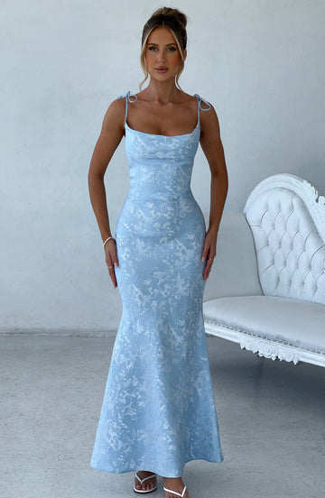 Whitney - Mavi Maxi Elbise