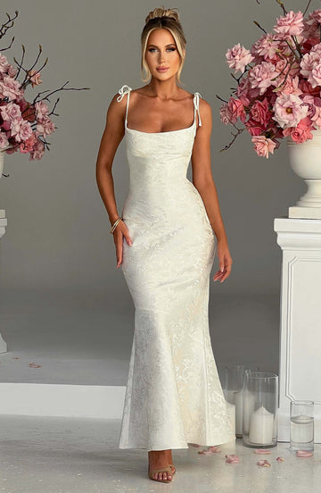 Whitney - Beyaz Maxi Elbise