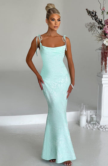 Whitney - Turkuaz Maxi Elbise