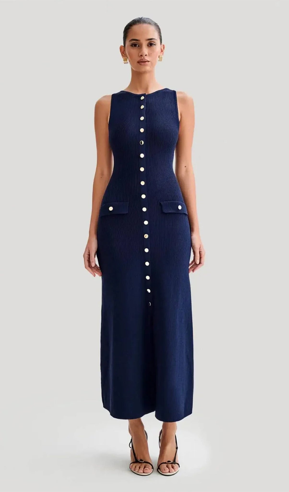 A-line Örme Midi Elbise