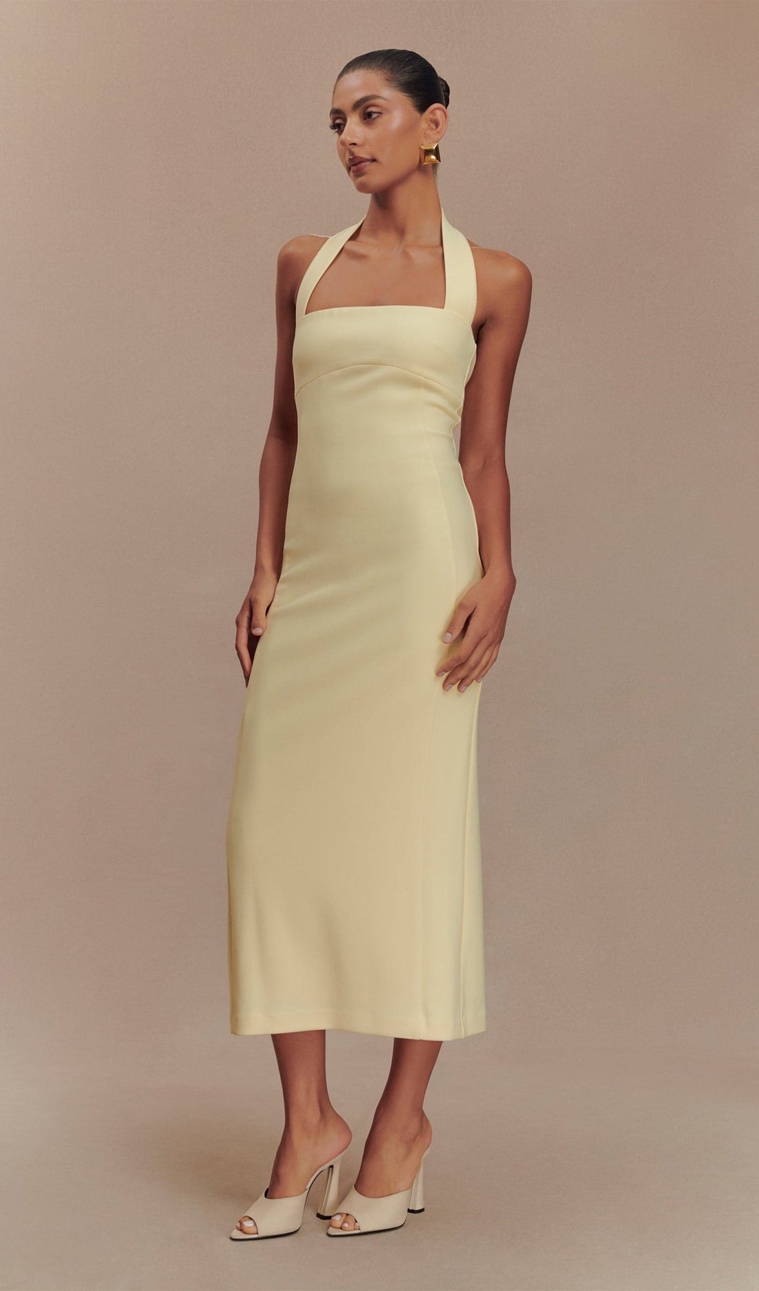 Takım Elbise Halter Midi Elbise