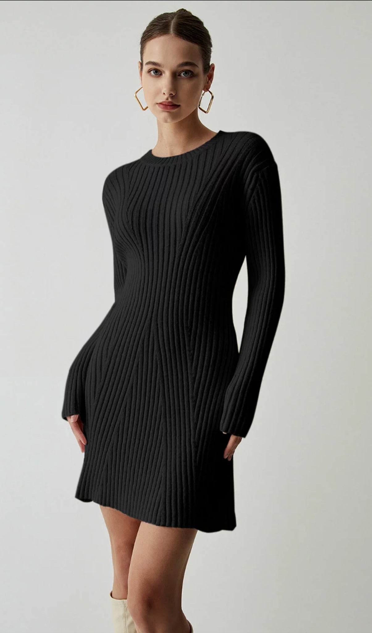 Ribana Jersey A-Siluet Mini Elbise