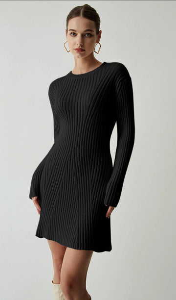 Ribana Jersey A-Siluet Mini Elbise