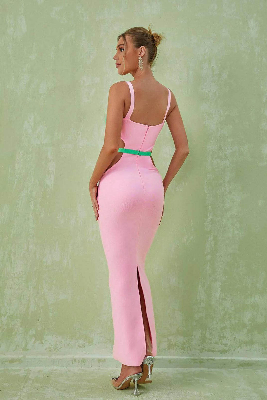 Lillian - Pembe Maxi Elbise