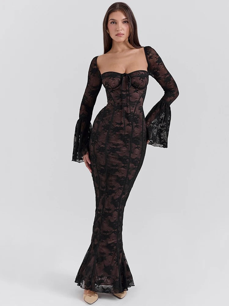 Delilah - Siyah Maxi Elbise