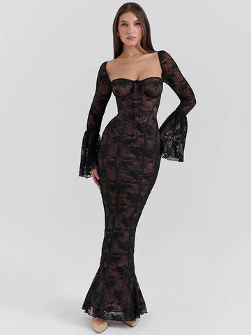 Delilah - Siyah Maxi Elbise