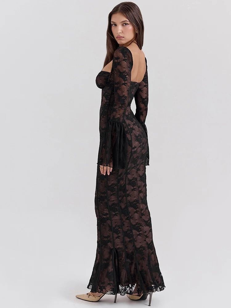 Delilah - Siyah Maxi Elbise