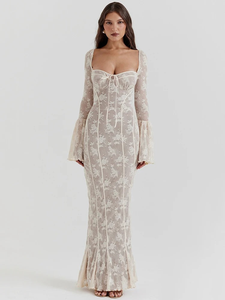 Delilah - Beyaz Maxi Elbise