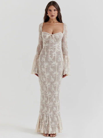 Delilah - Beyaz Maxi Elbise