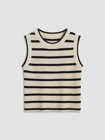 Leisure Çizgili Örgü Crop Top