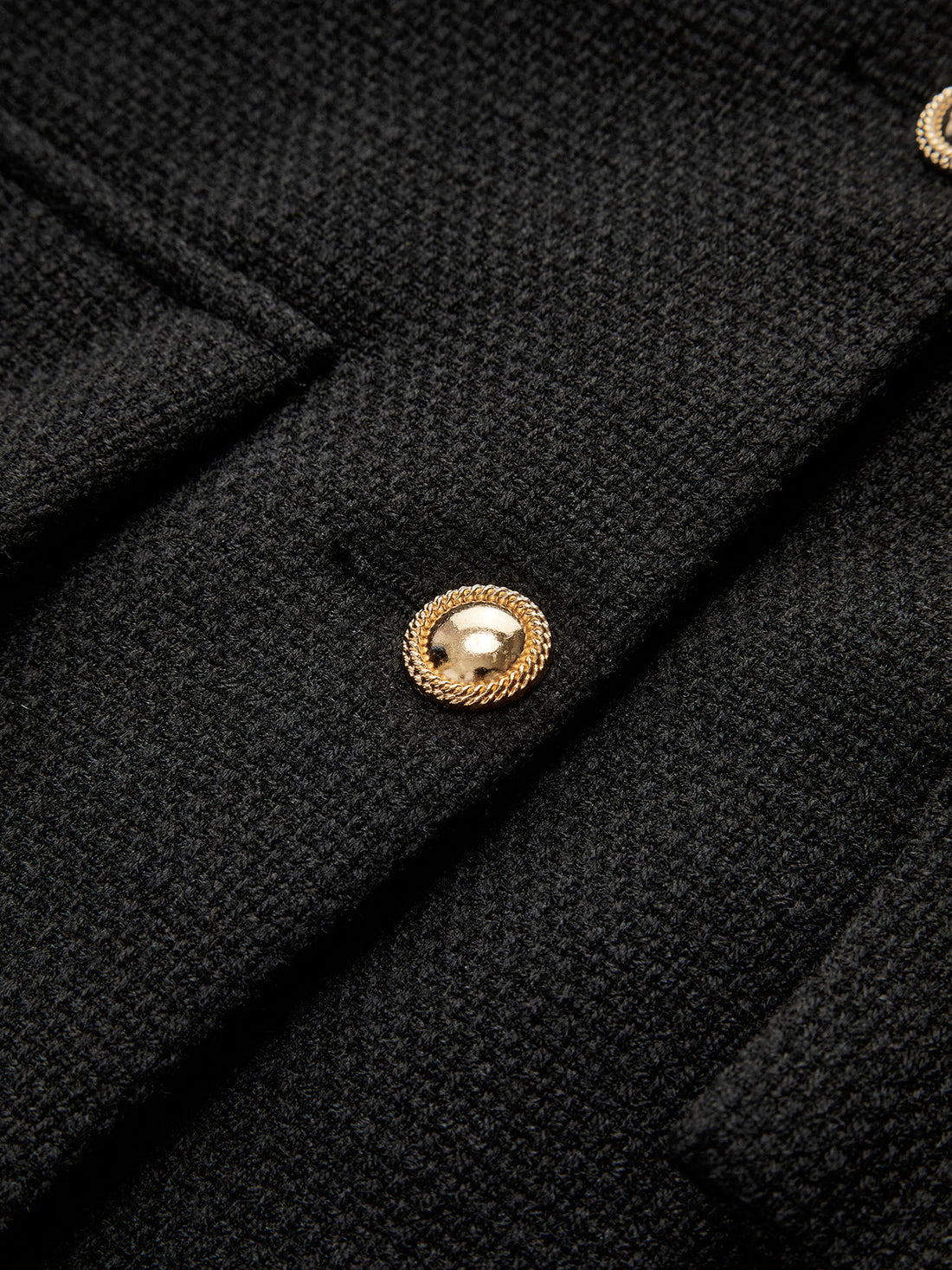 Altın Düğmeli Tüvit Blazer