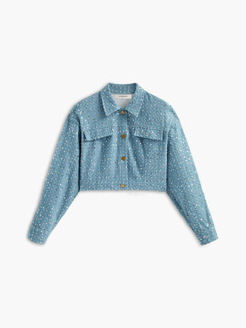 Payet Dekorlu Crop Ceket