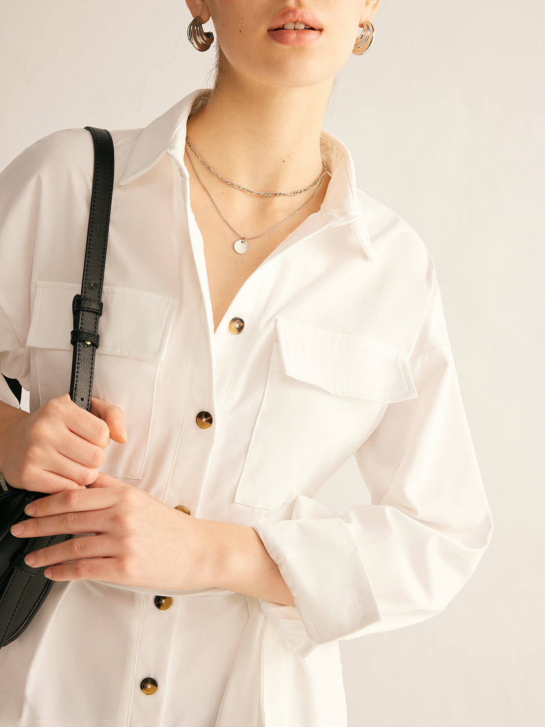 Minimalist Düğmeli Polo Kemerli Tulum