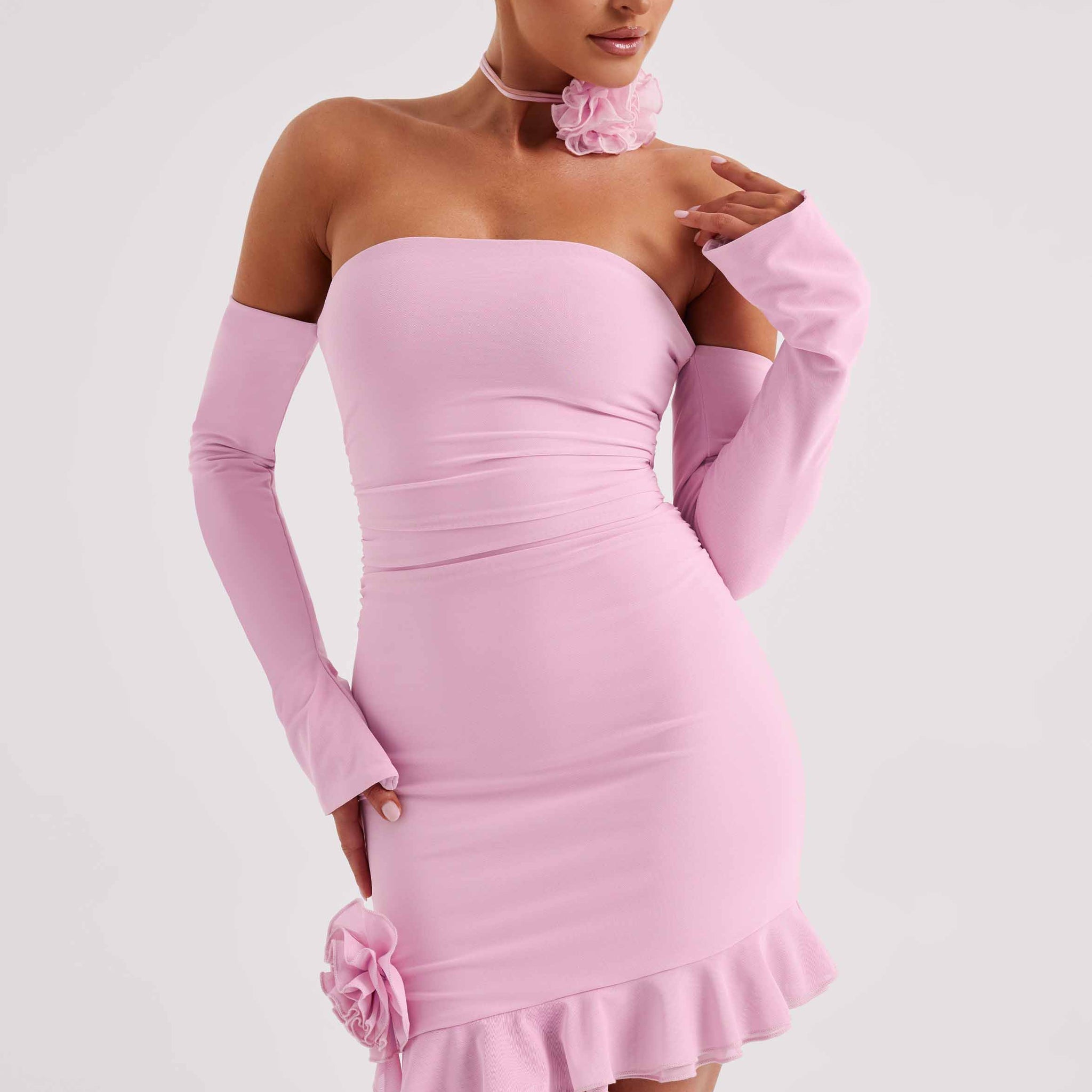 Alix Mini Elbise - Pembe