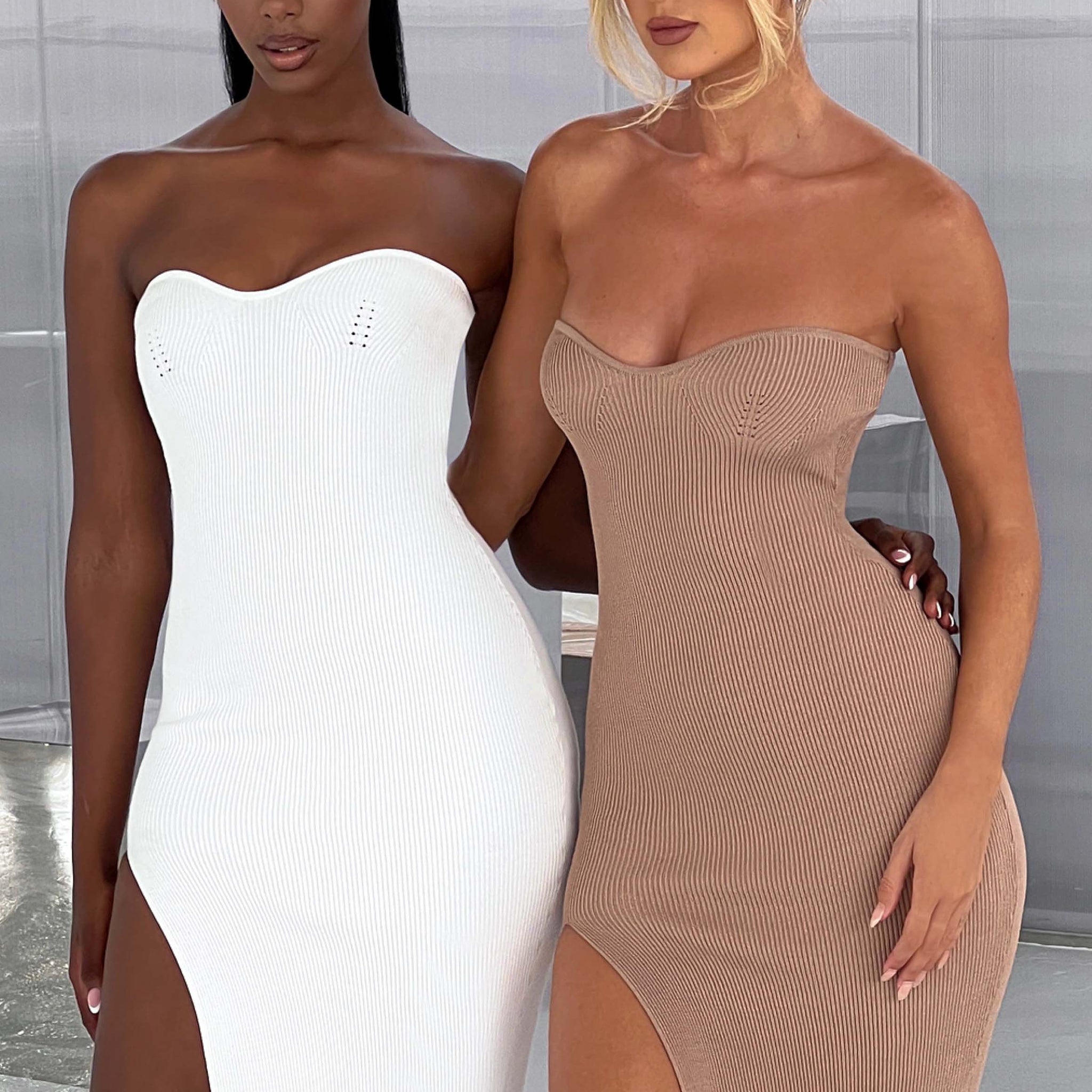 Angela - Mocha Maxi Elbise
