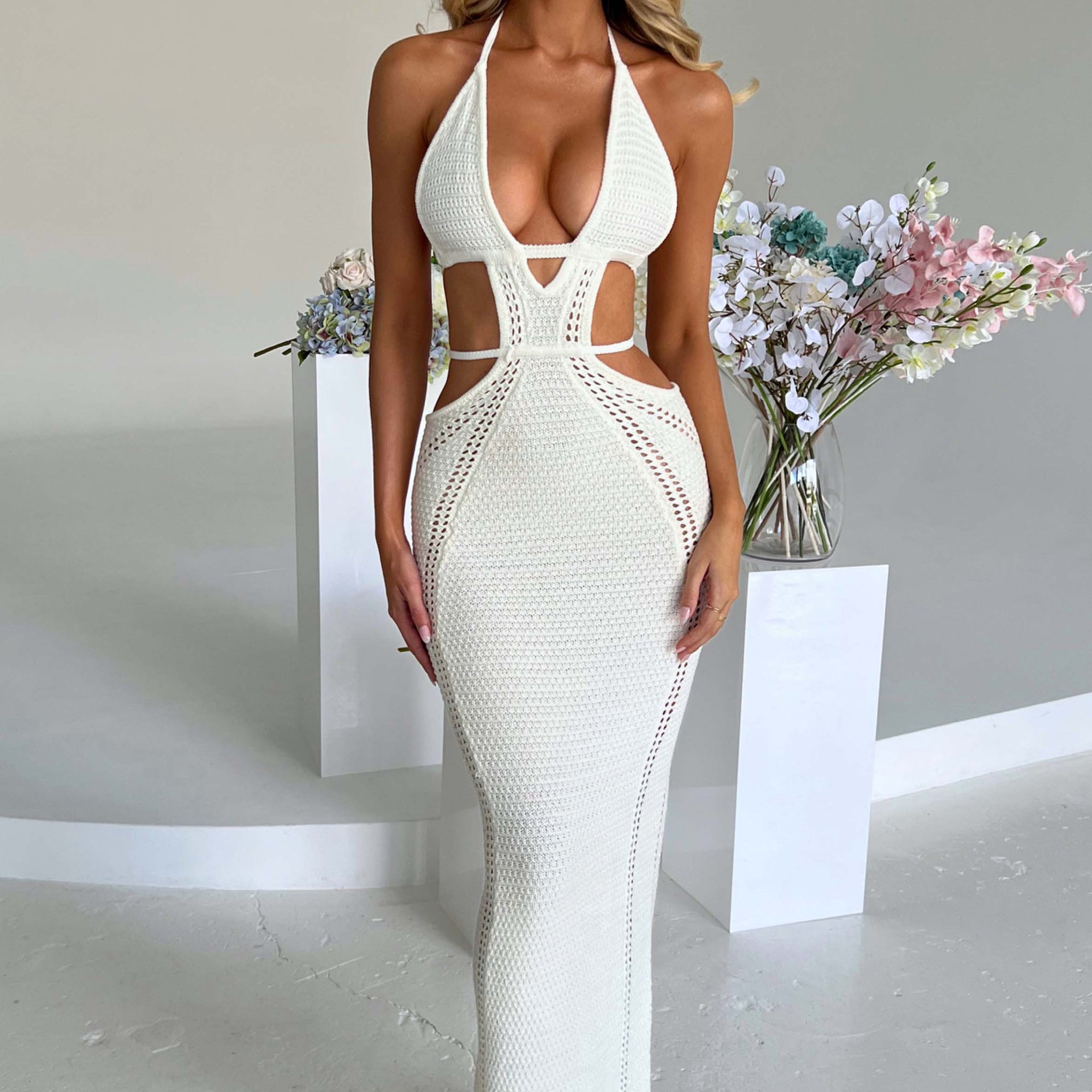 Arabella - Beyaz Maxi Elbise