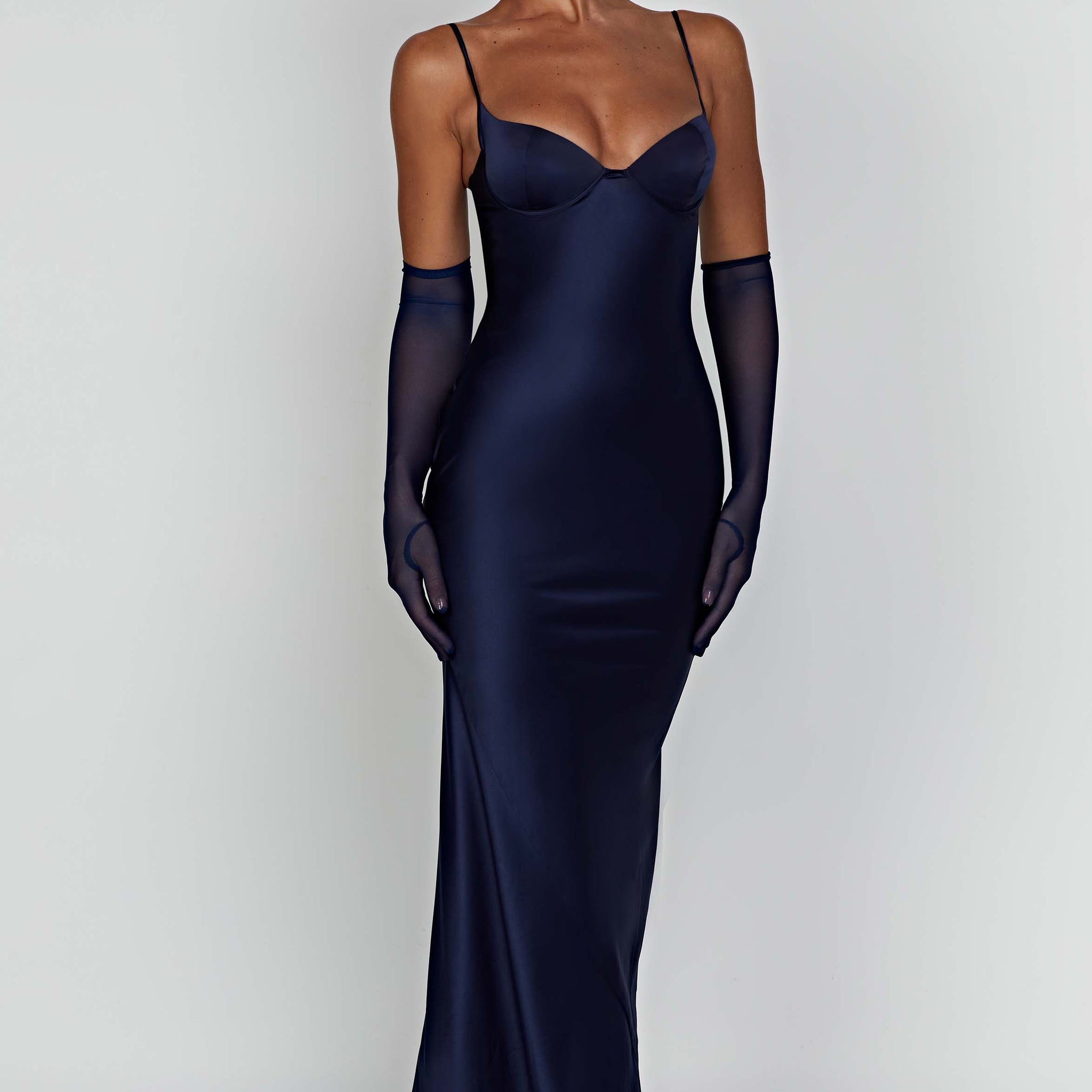 Athia - Lacivert Maxi Elbise