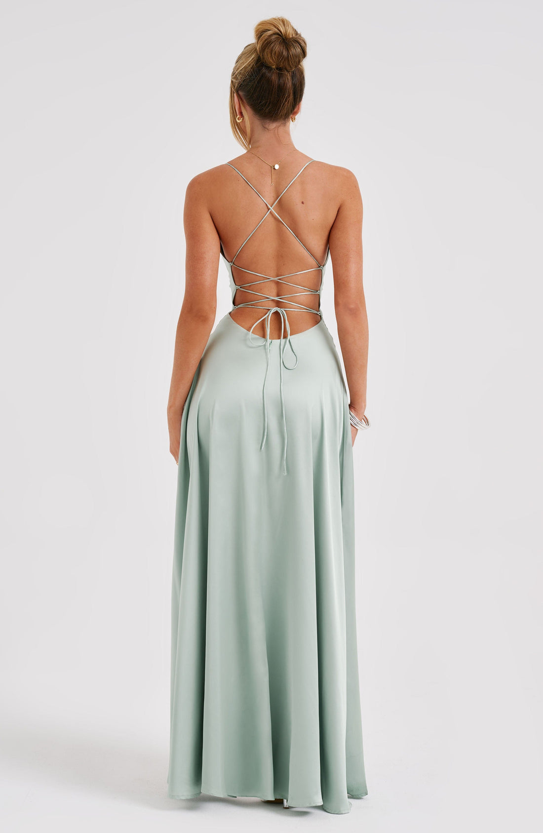 Bethany - Adaçayı Yeşili Maxi Elbise