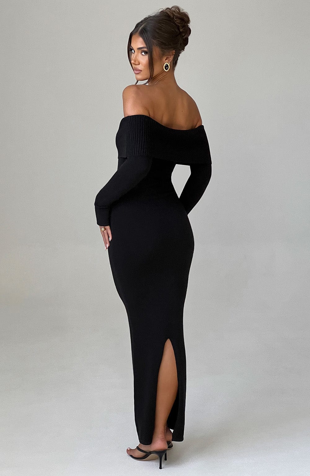 Beverley Knit - Siyah Maxi Elbise
