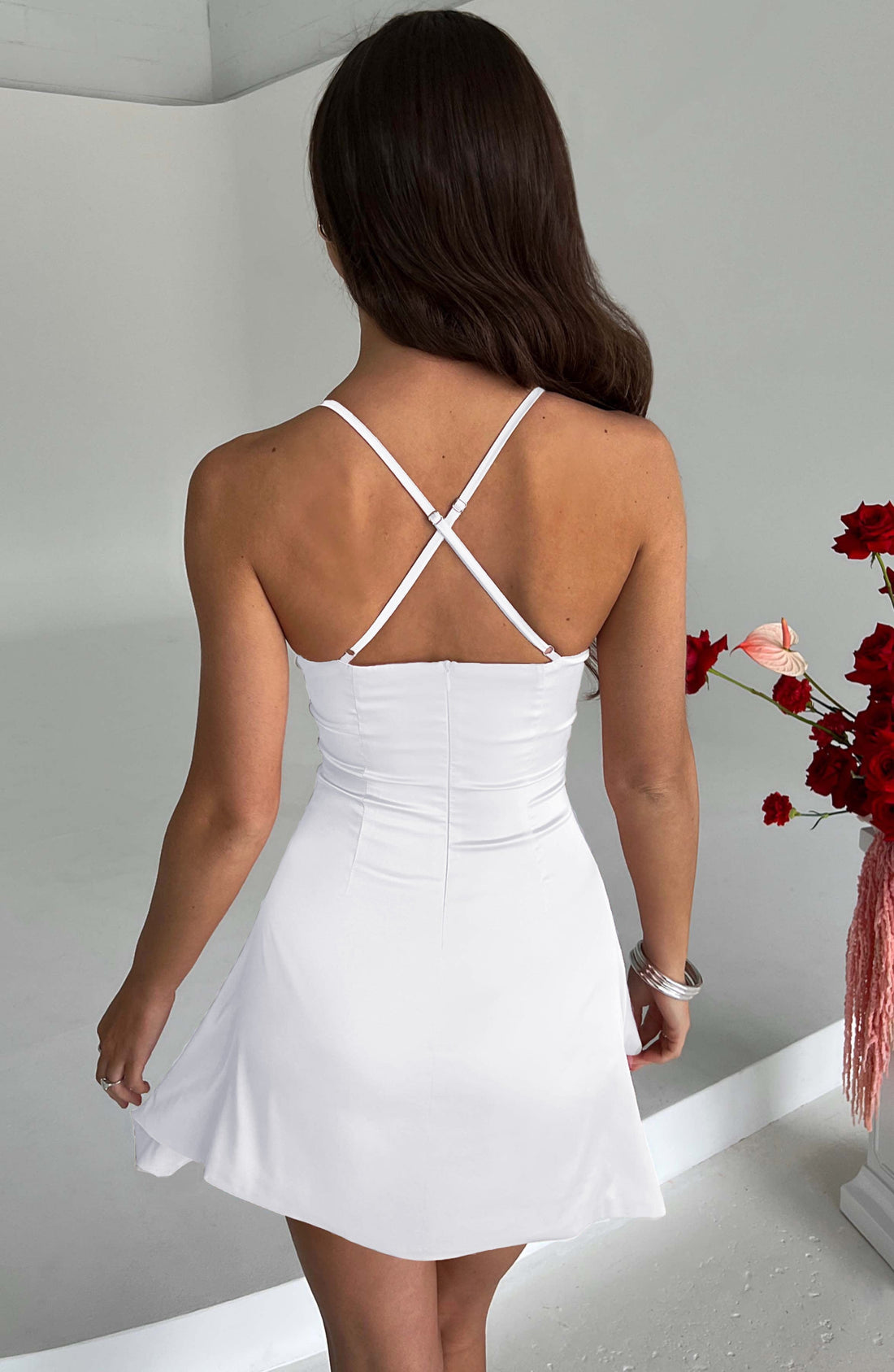 Clarise - Beyaz Mini Elbise
