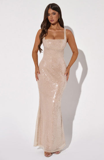 Corinne - Ten Rengi Maxi Elbise