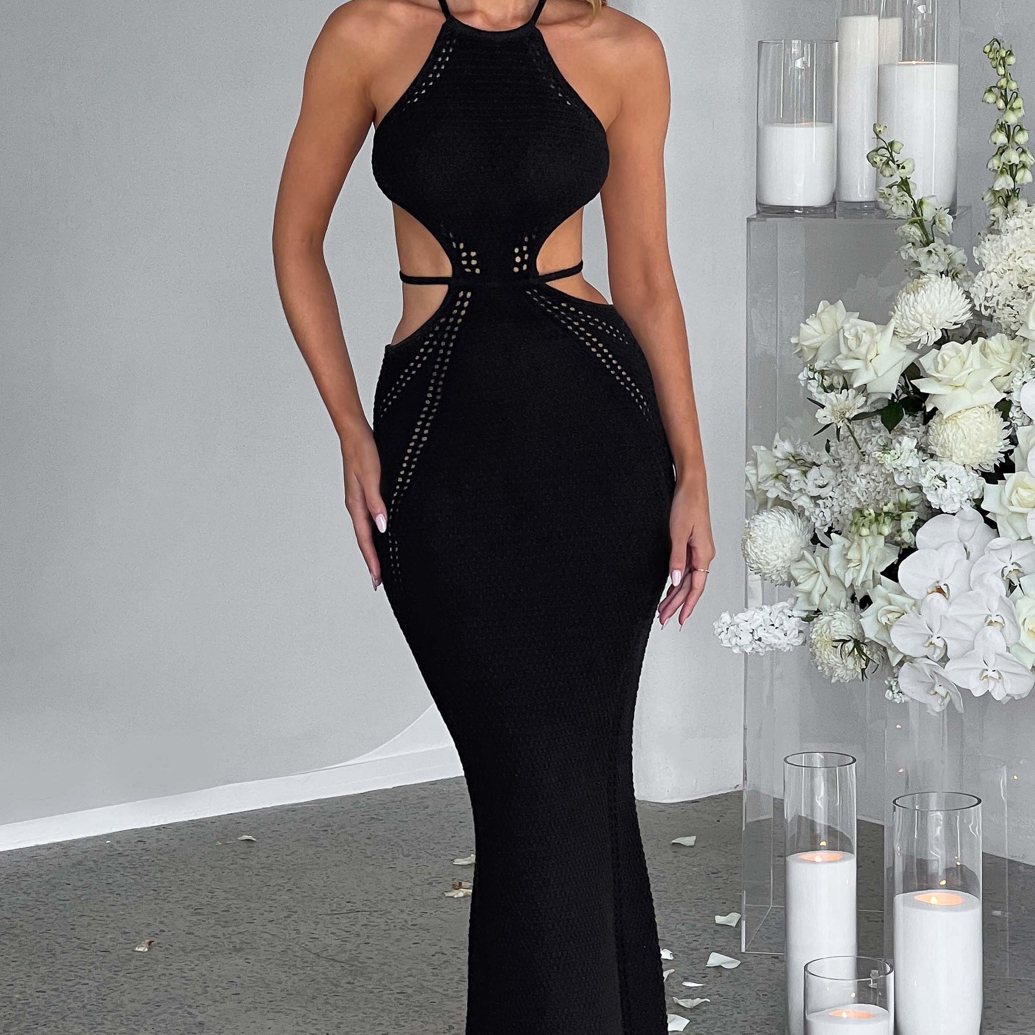 Delia - Siyah Maxi Elbise