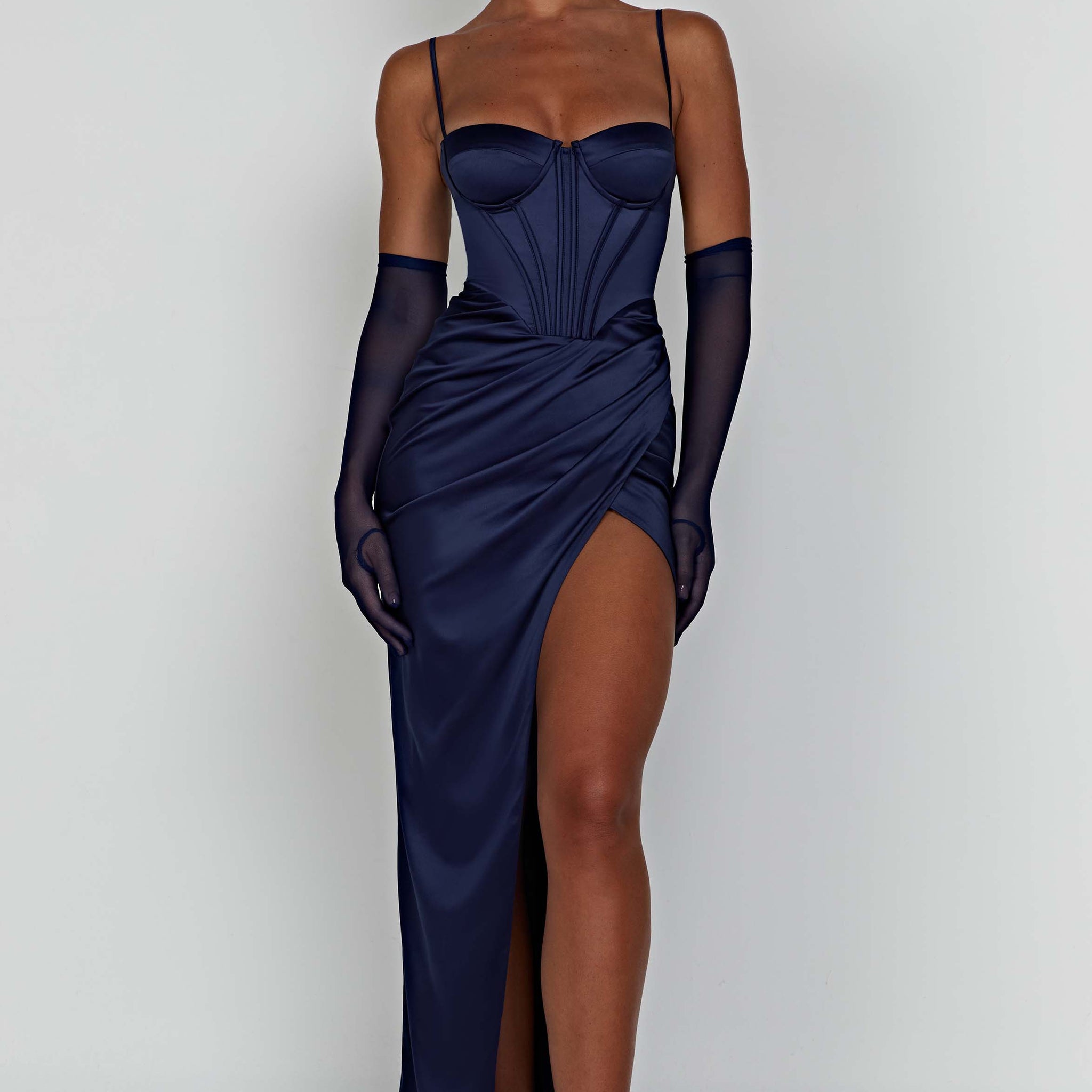 Despina - Lacivert Maxi Elbise