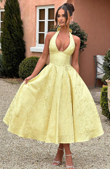 Effie - Limon Midi Elbise