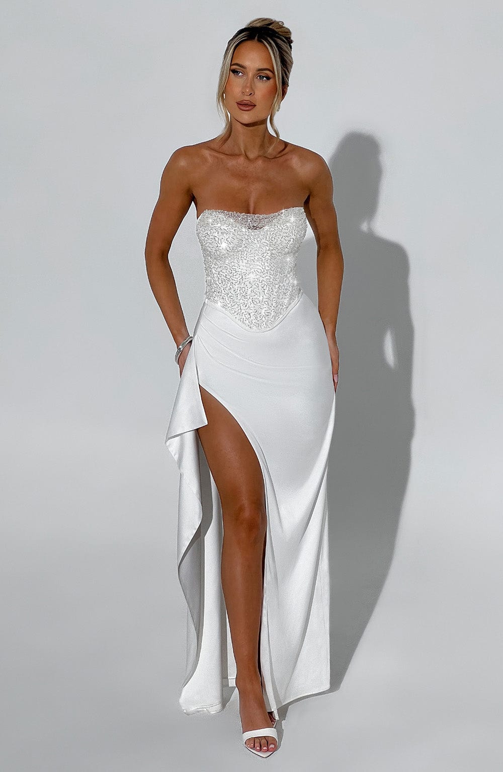 Emrielle Maksi Elbise - Beyaz