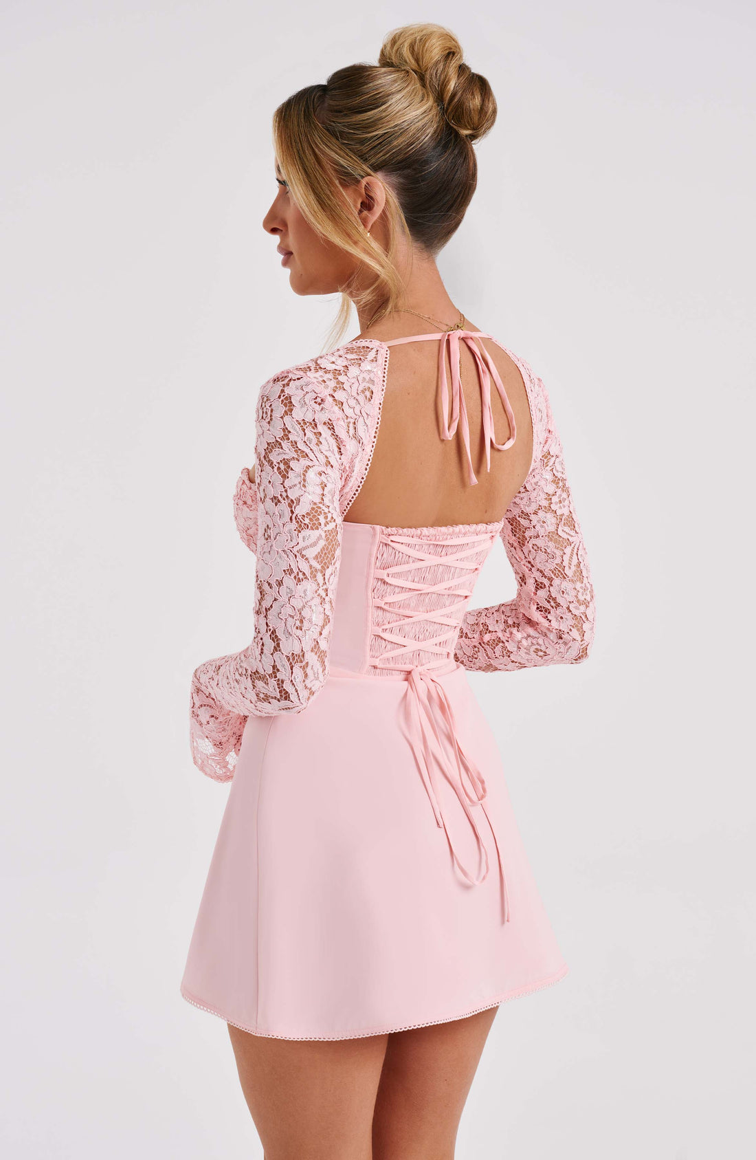Jacinta - Pembe Mini Elbise