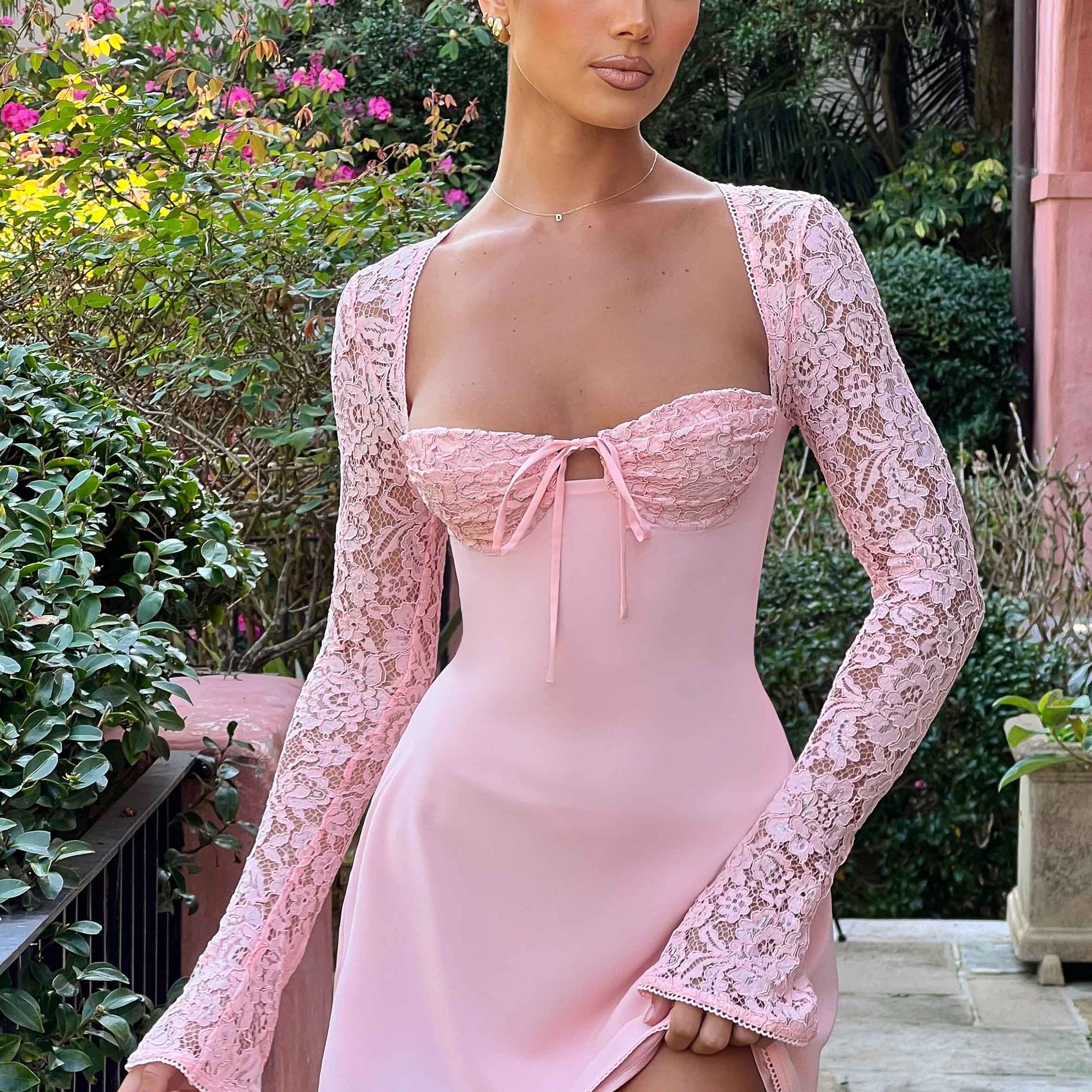 Jacinta - Pembe Mini Elbise
