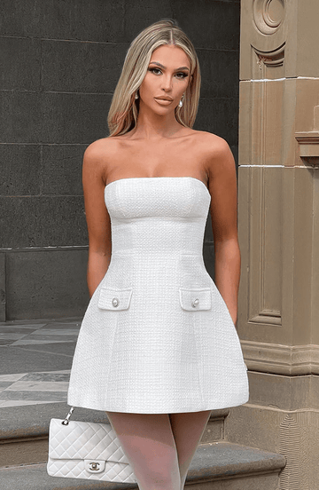 Lottie - Beyaz Mini Elbise