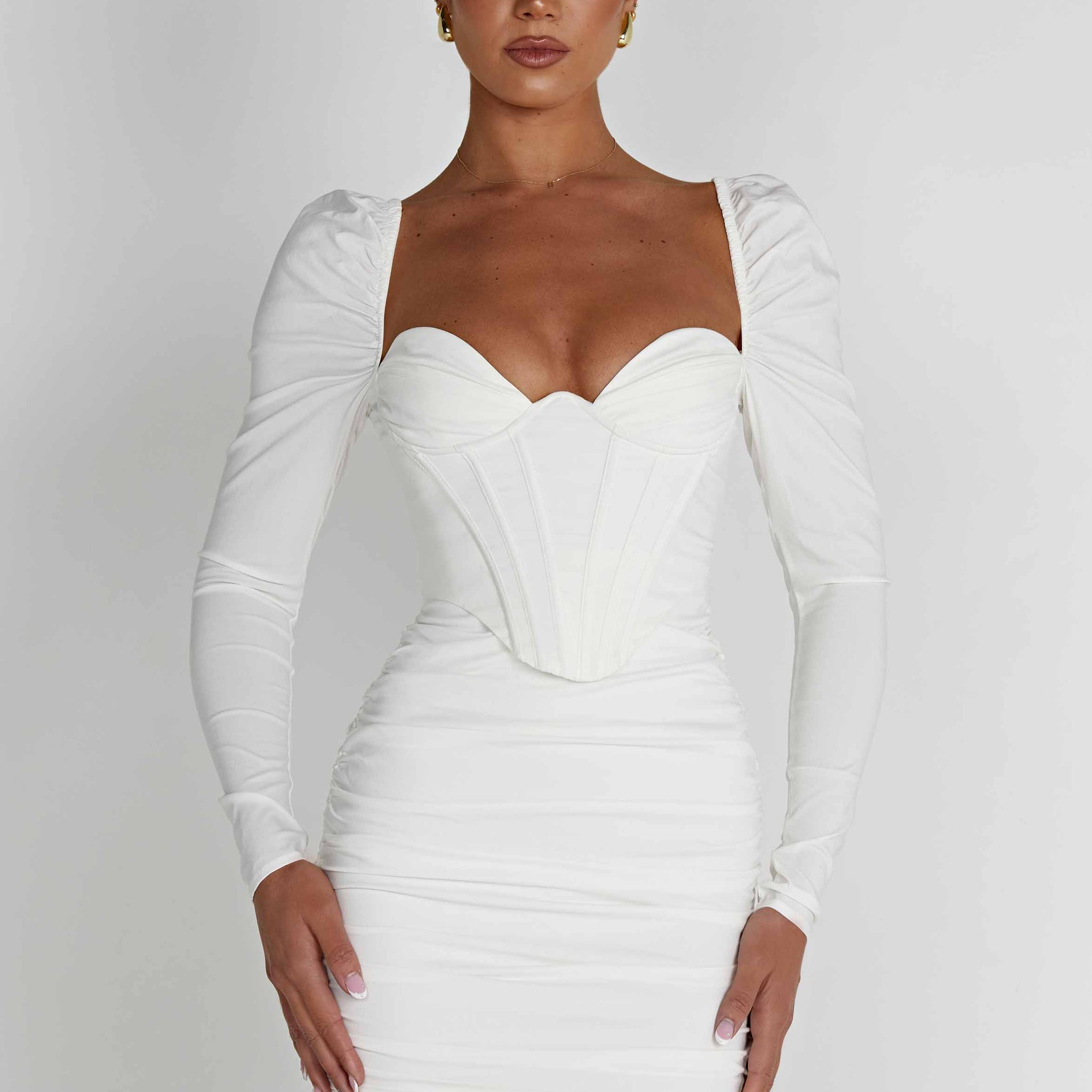 Louis - Beyaz Mini Elbise