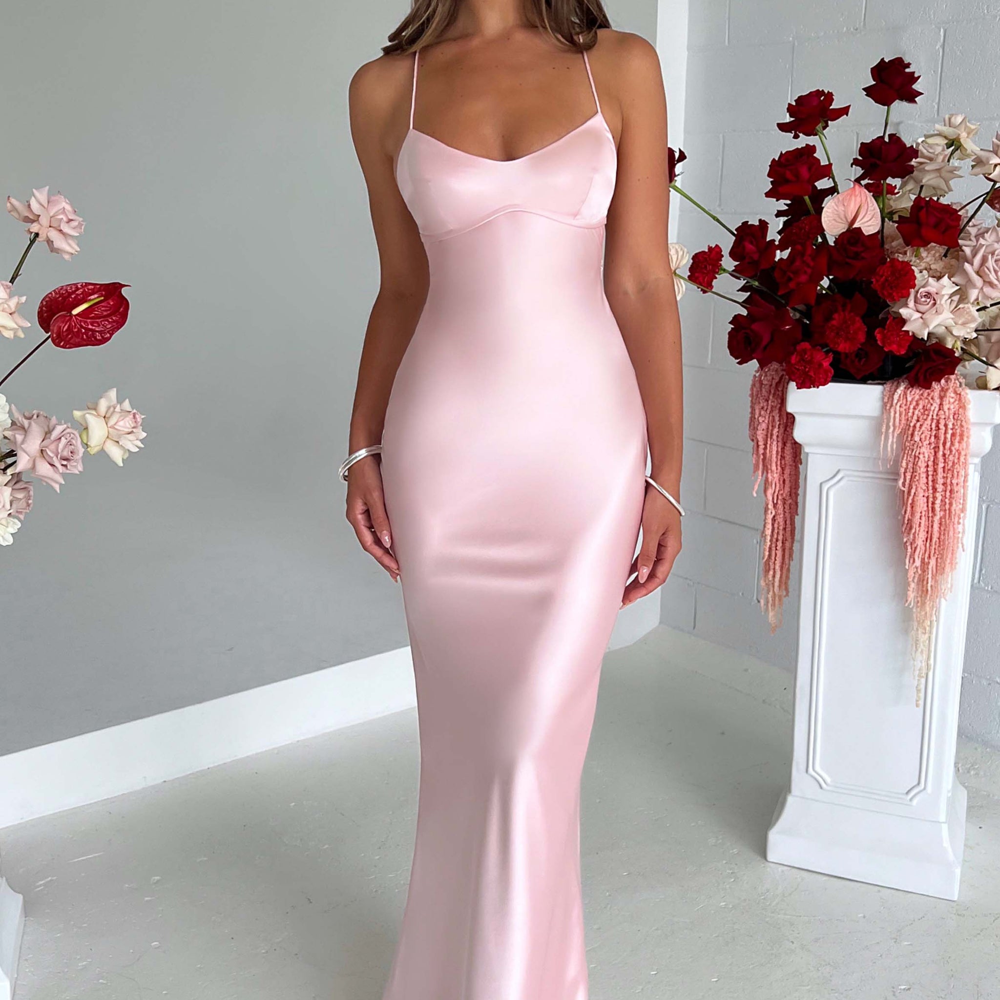Malika Maksi Elbise - Pembe