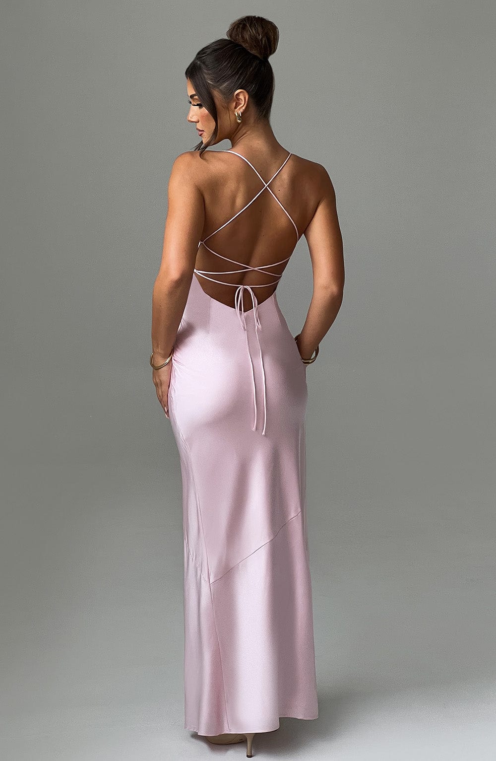 Misha - Pudra Rengi Maxi Elbise