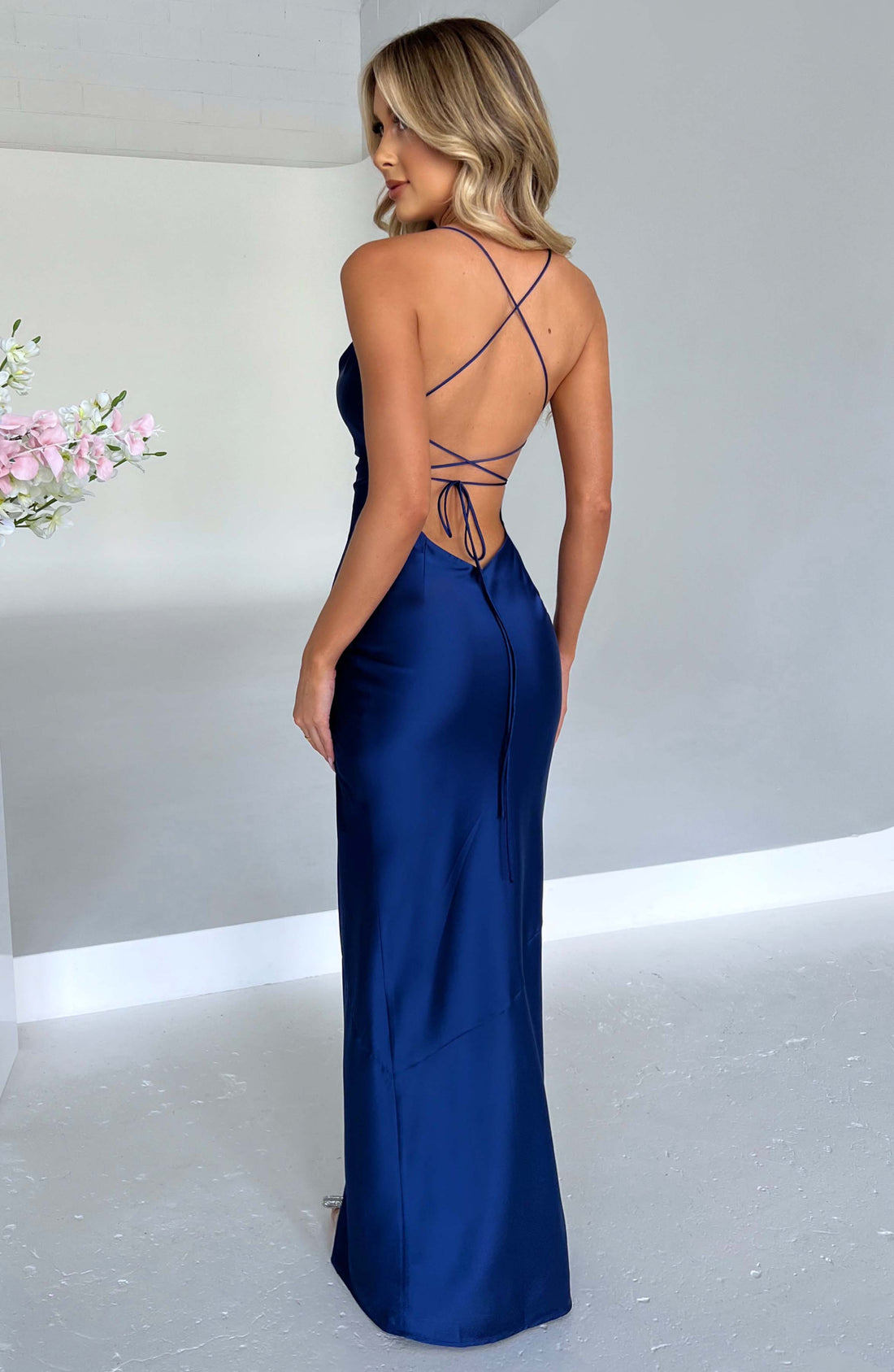 Misha - Lacivert Maxi Elbise