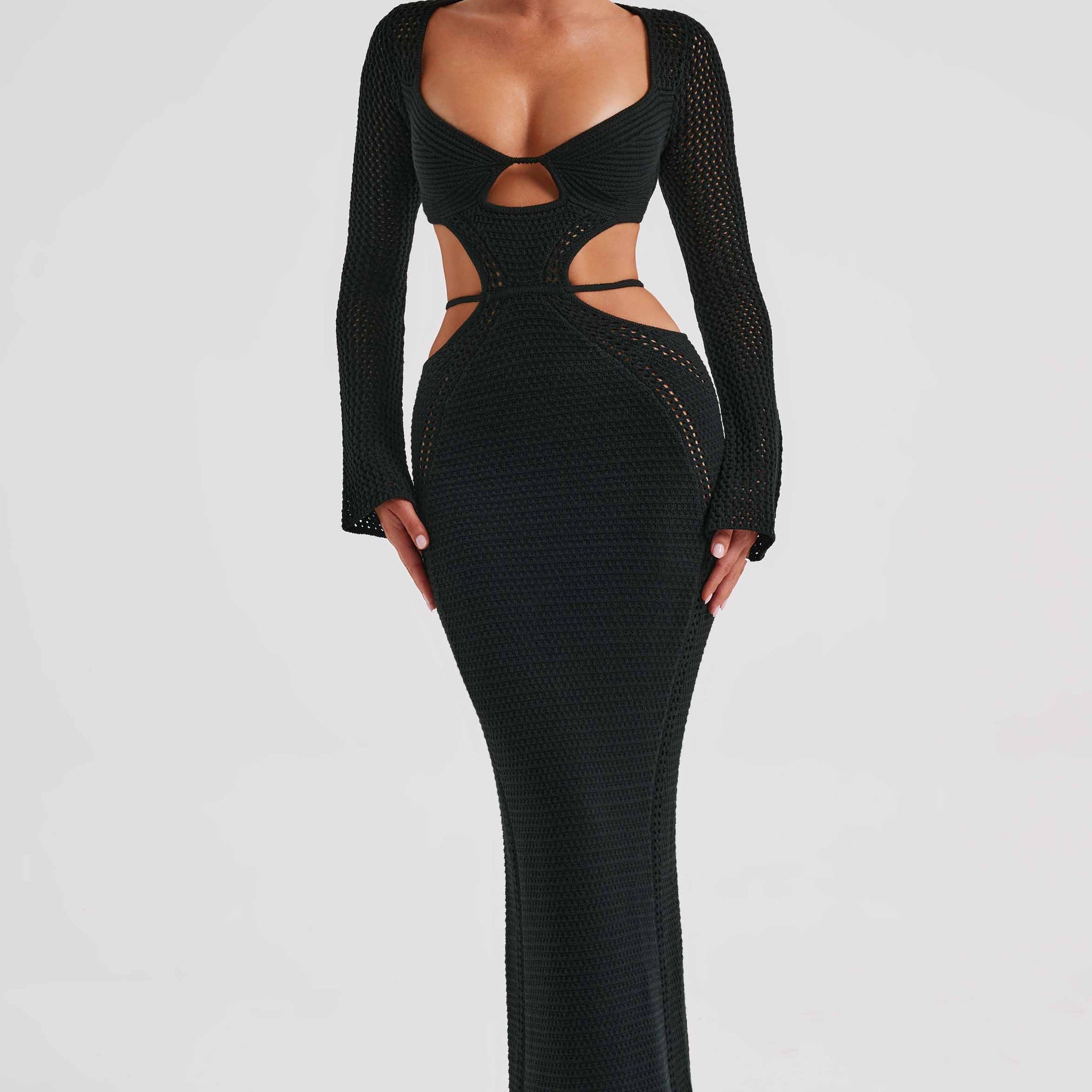 Nadine - Siyah Maxi Elbise