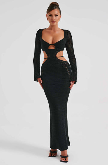 Nadine - Siyah Maxi Elbise