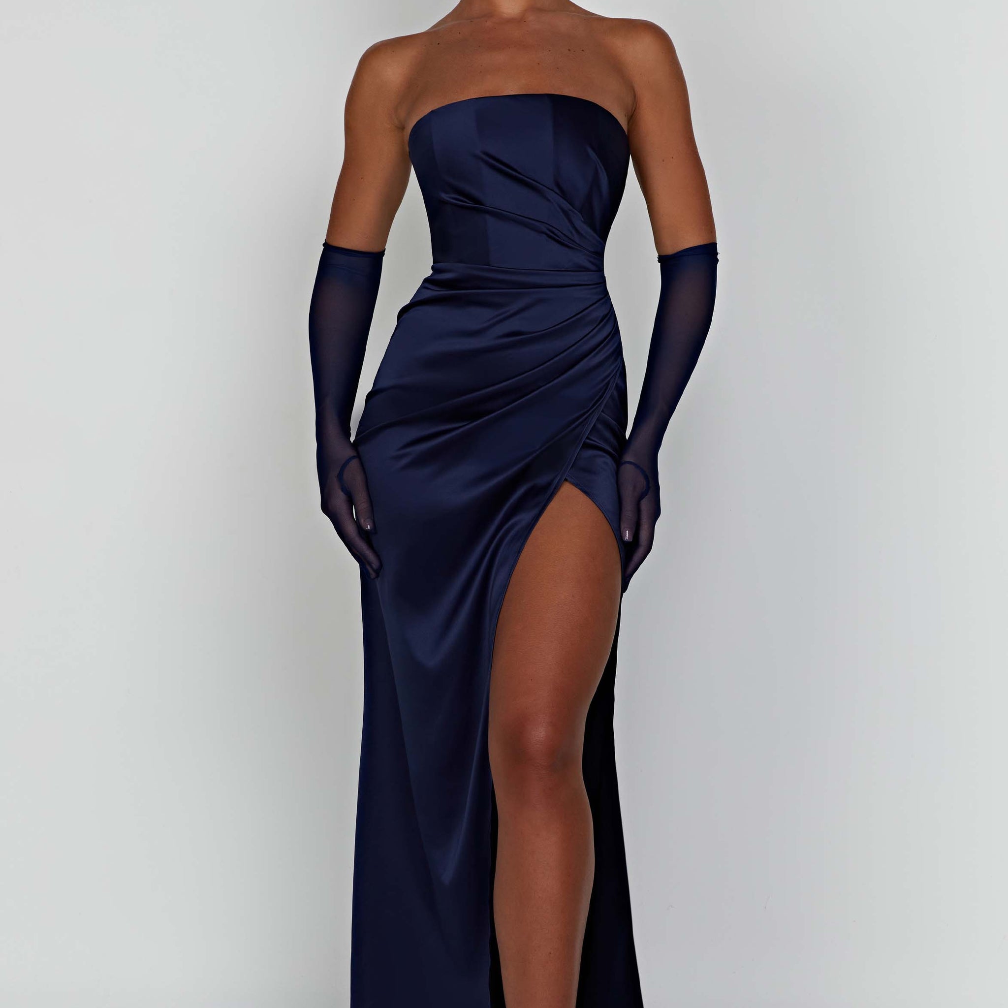 Safiya - Lacivert Maxi Elbise