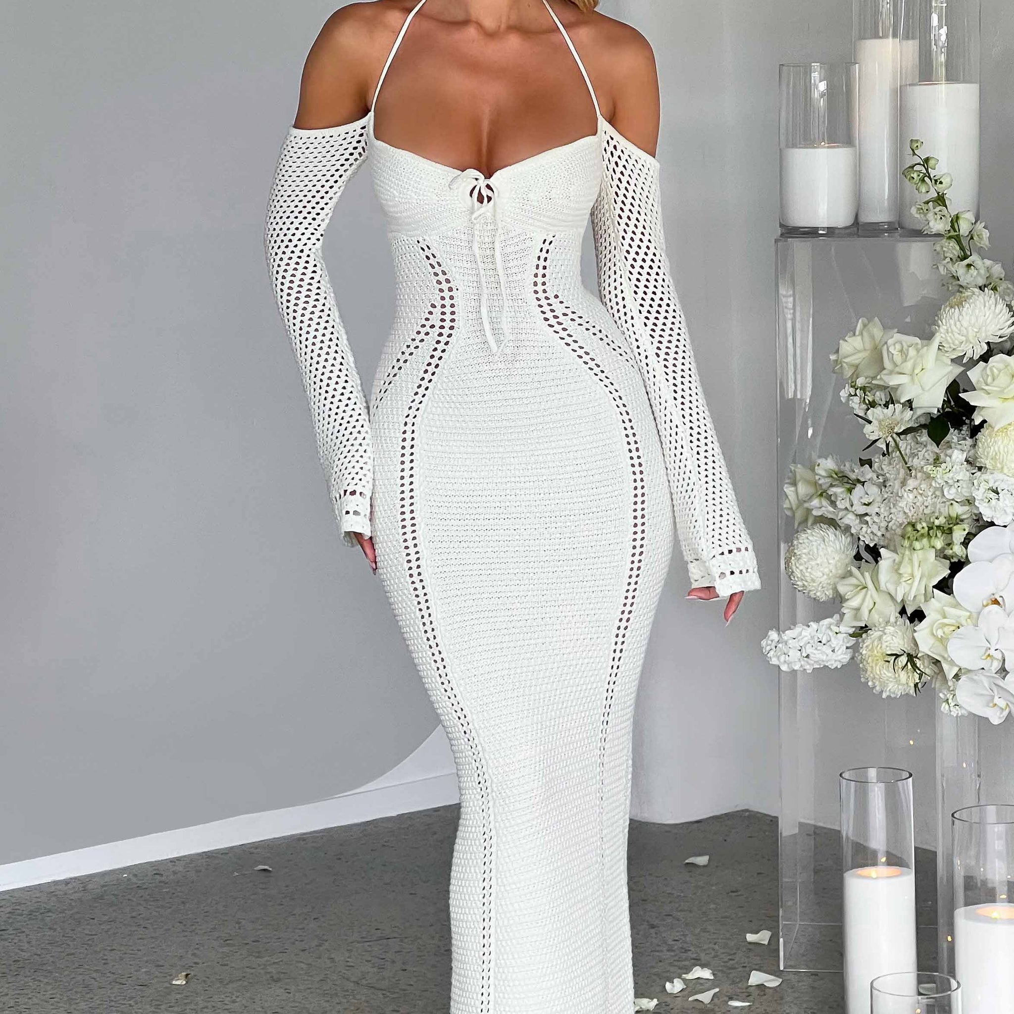 Samariah - Beyaz Maxi Elbise