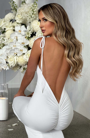 Sanya - Beyaz Maxi Elbise