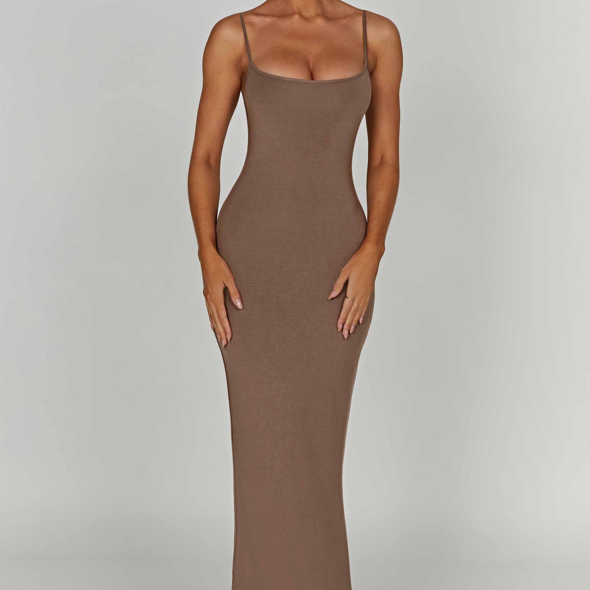 Saskia - Mocha Maxi Elbise