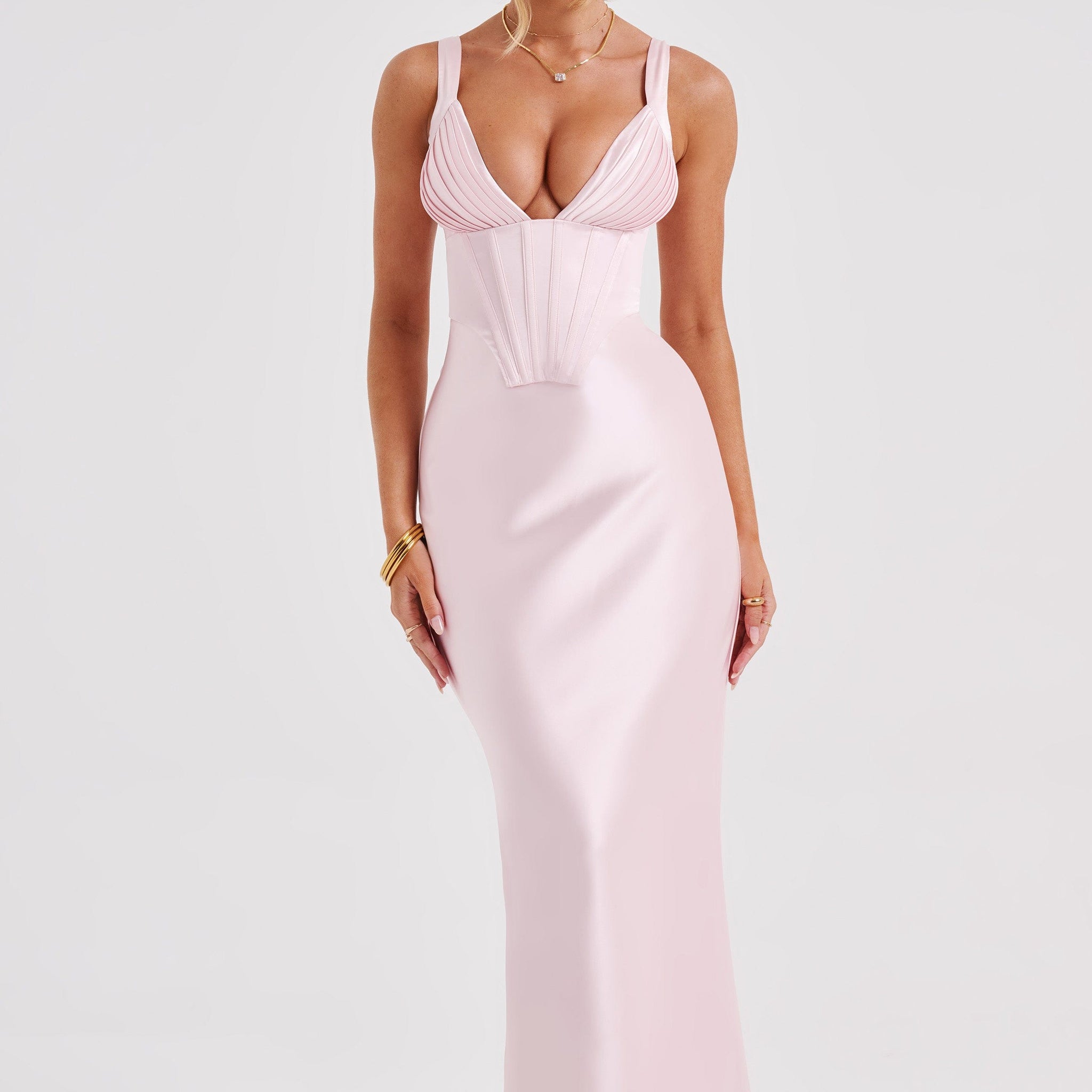 Shae - Pudra Maxi Elbise