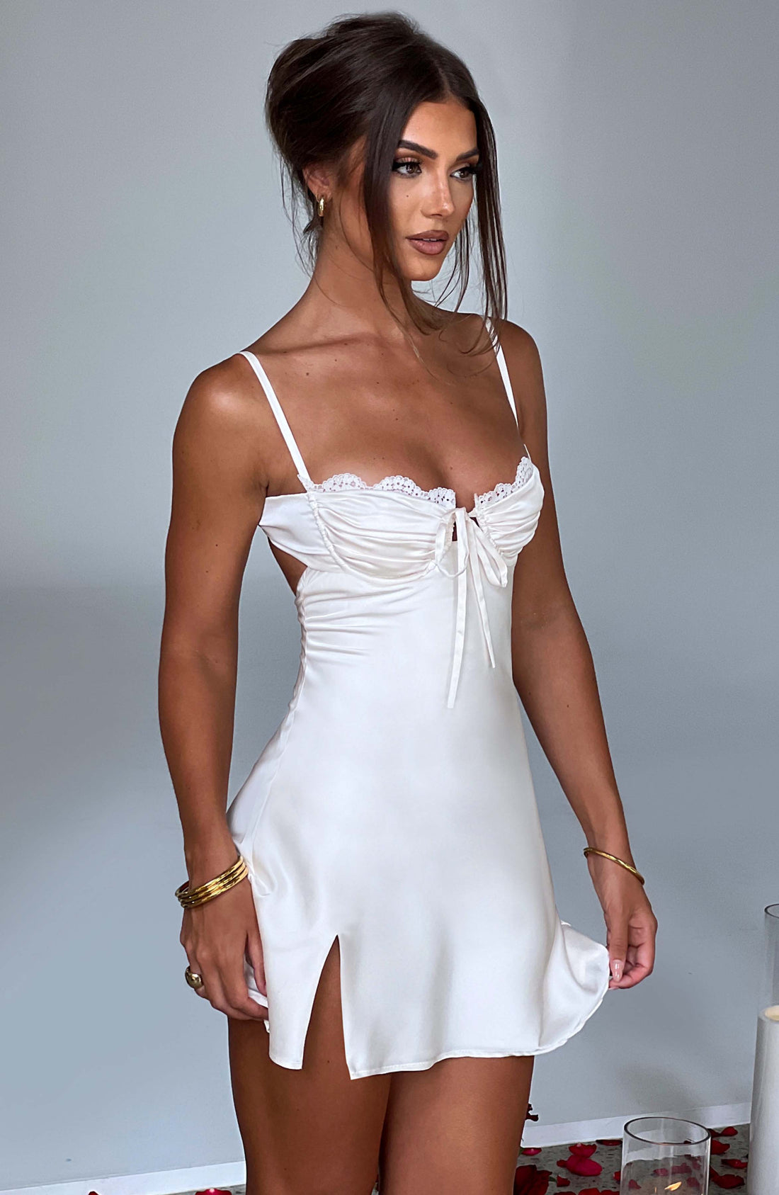 Sherise - Beyaz Mini Elbise