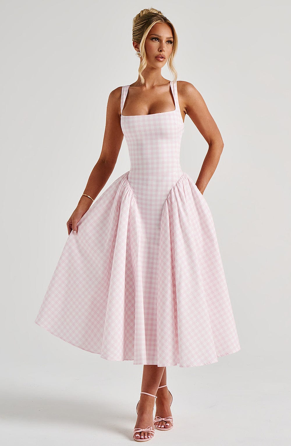 Sherrie Midi Pembe Spor Elbise - Pembe